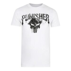 The Punisher Mens Text T-Shirt / White
